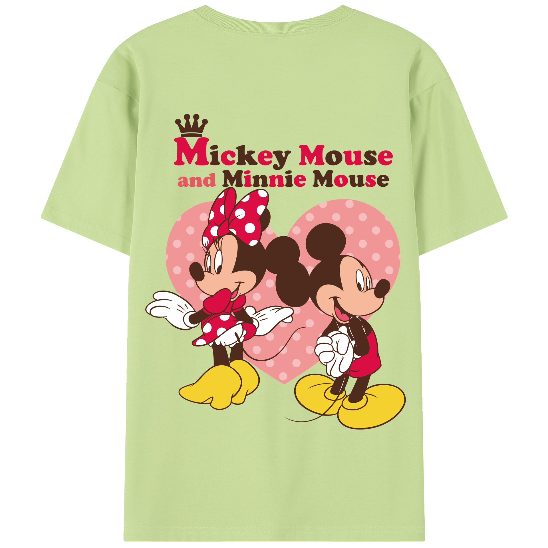 （画像用） ミッキーマウス Mickey Mouse 綿100％半袖Tシャツ（背面プリント）